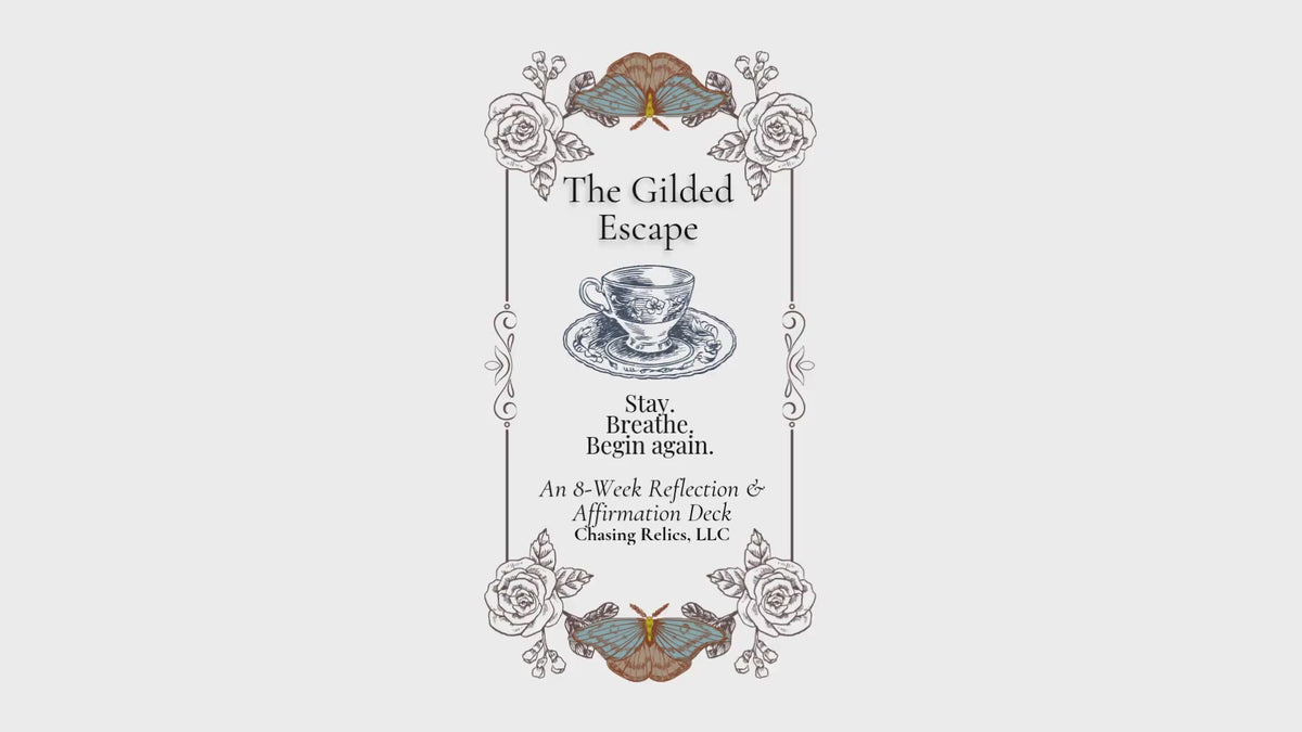The Gilded Escape | Vintage-Inspired Reflection Cards | Printable Self-Care Deck | Digital Download