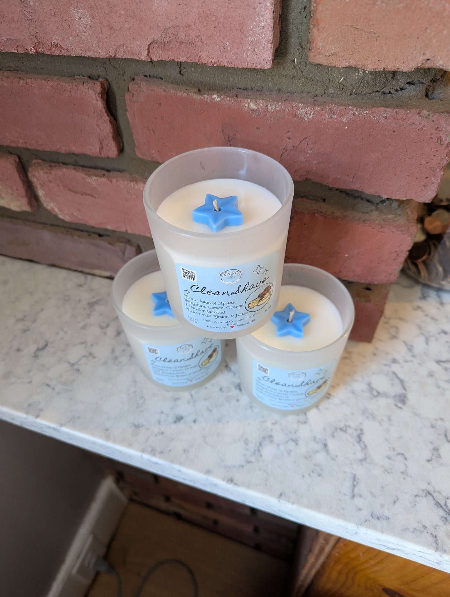 Clean Shave Candle, Coco-Soy Wax Blend, 8.5 oz Fresh Scent